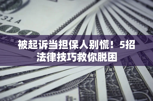 武汉被起诉当担保人别慌！5招法律技巧救你脱困