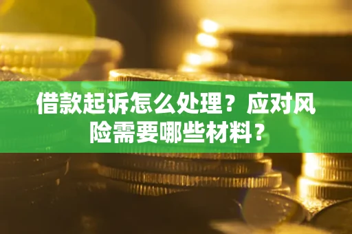 武汉借款起诉怎么处理？应对风险需要哪些材料？