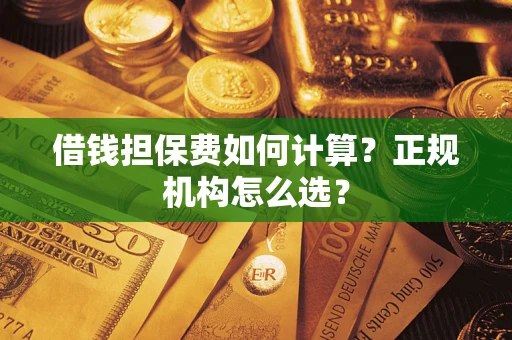 武汉借钱担保费如何计算？正规机构怎么选？