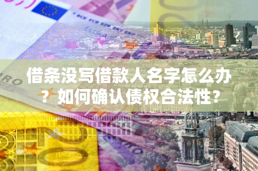 武汉借条没写借款人名字怎么办？如何确认债权合法性？