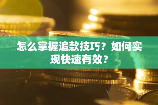武汉怎么掌握追款技巧？如何实现快速有效？