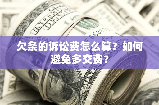 武汉欠条的诉讼费怎么算？如何避免多交费？