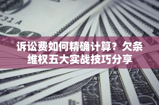 武汉诉讼费如何精确计算？欠条维权五大实战技巧分享
