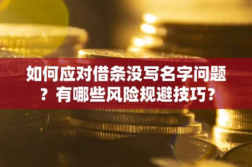 武汉如何应对借条没写名字问题？有哪些风险规避技巧？